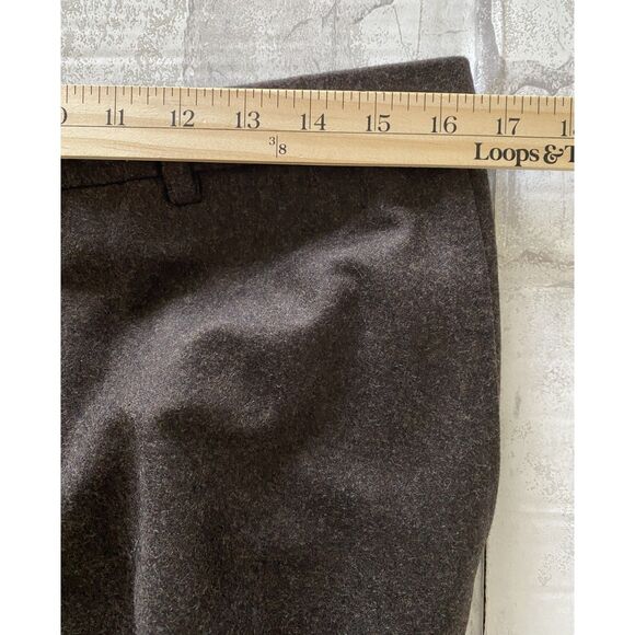 Lubiam Moda Italy Virgin Wool Tailored Fit Unfinished Hem Dress Pants 48R (M) - Picture 5 of 9
